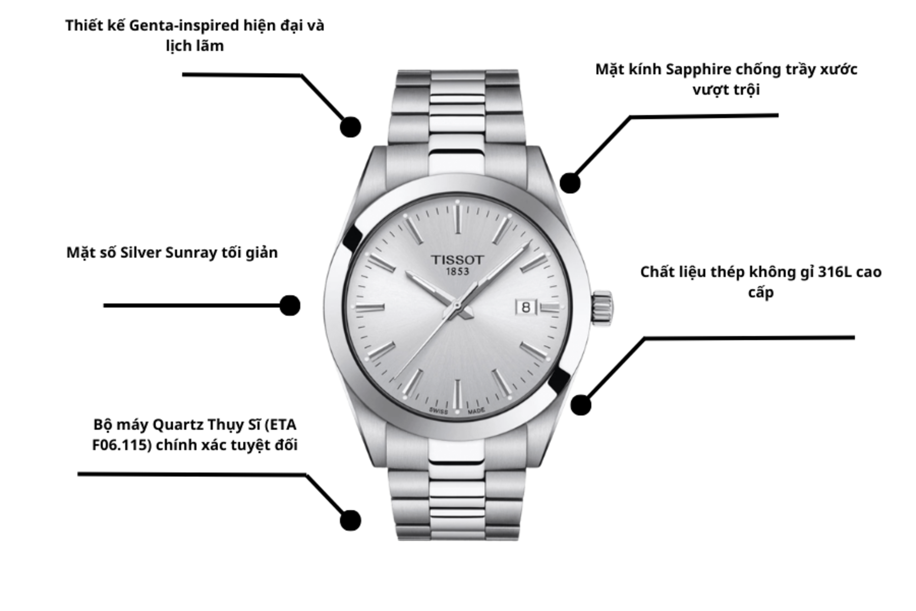 Đồng hồ Nam Tissot T-Classic T127.410.11.031.00