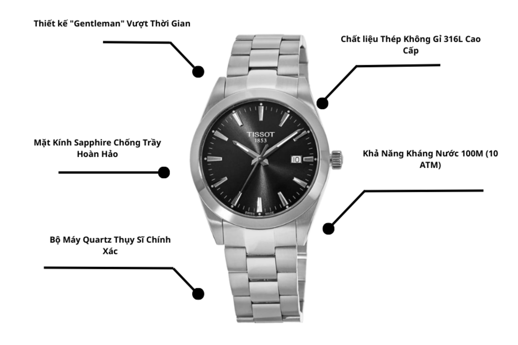 Đồng hồ Nam Tissot T-Classic T127.410.11.051.00