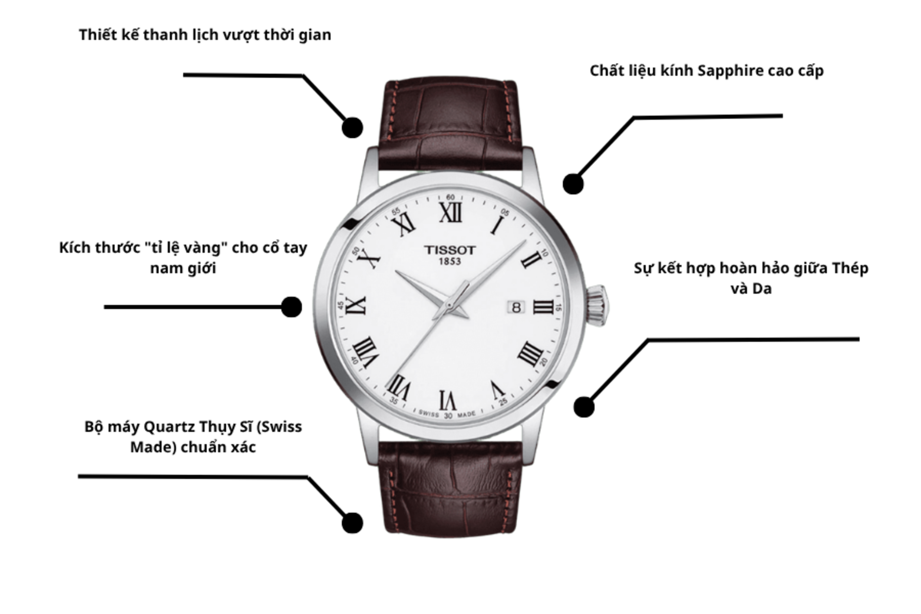 Đồng Hồ Nam Tissot Classic Dream T129.410.16.013.00