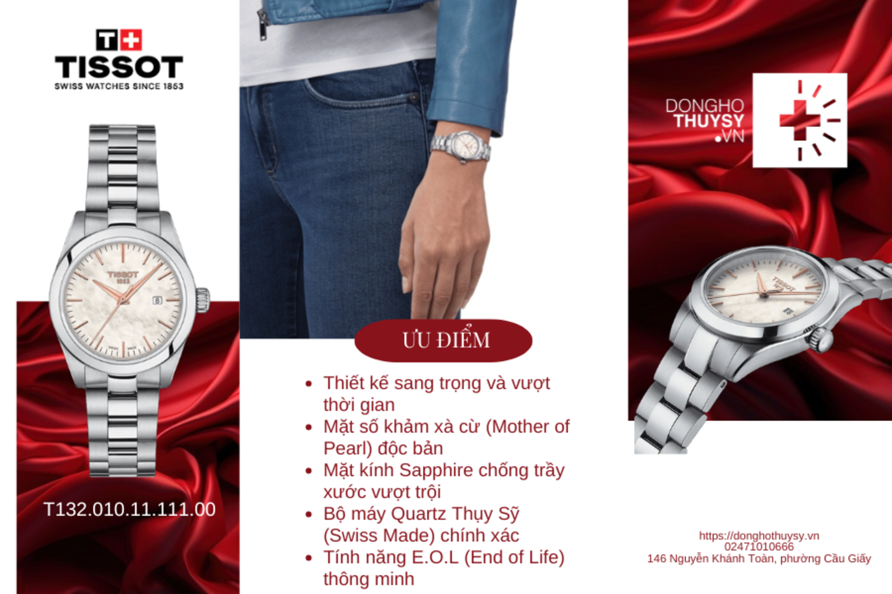 Đồng Hồ Nữ Tissot T-My Lady T132.010.11.111.00