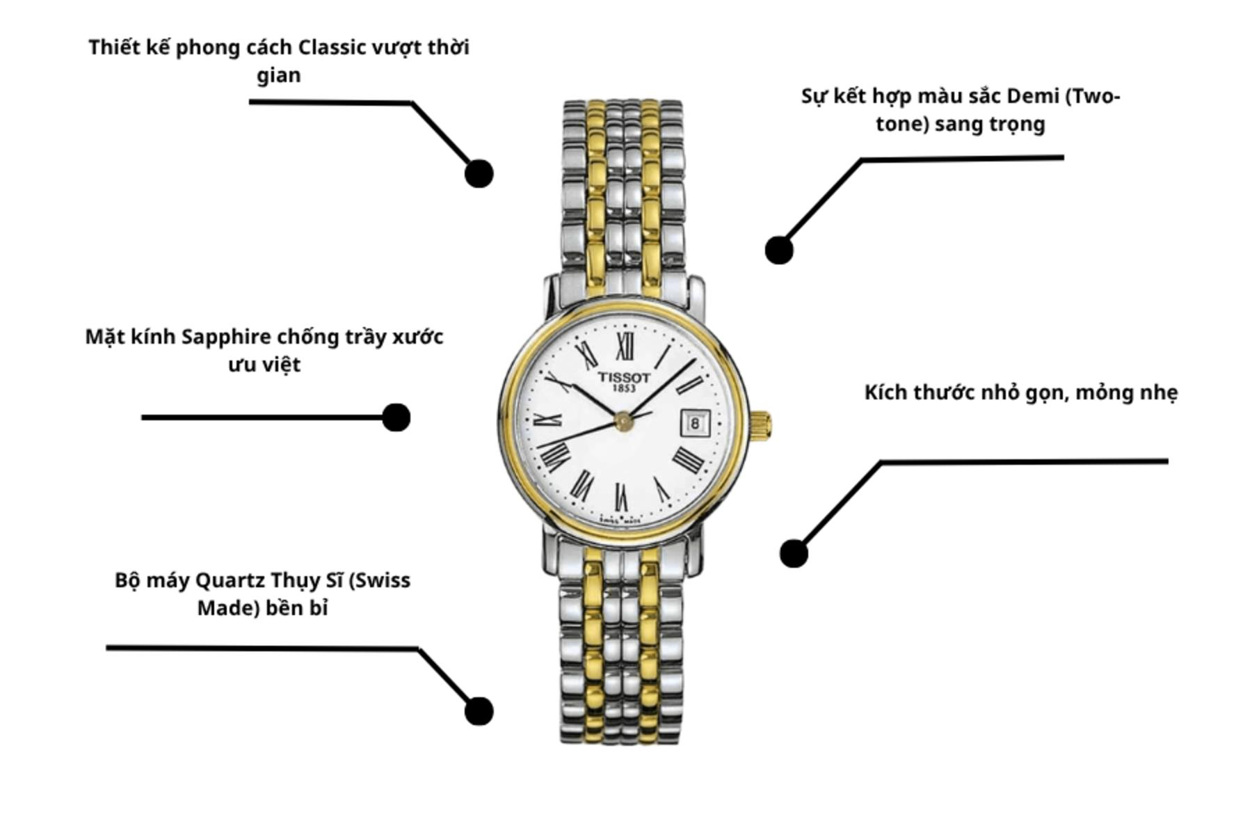 Đồng hồ nữ Tissot T52.2.281.13