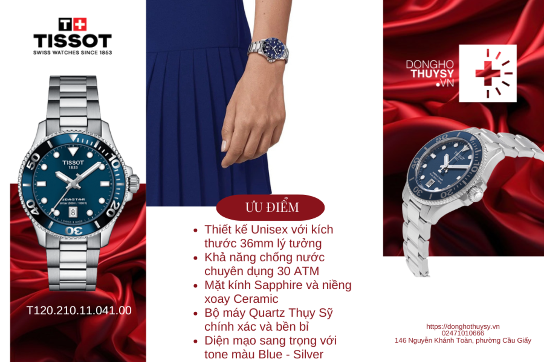 Đồng hồ Nữ TISSOT SEASTAR T120.210.11.041.00